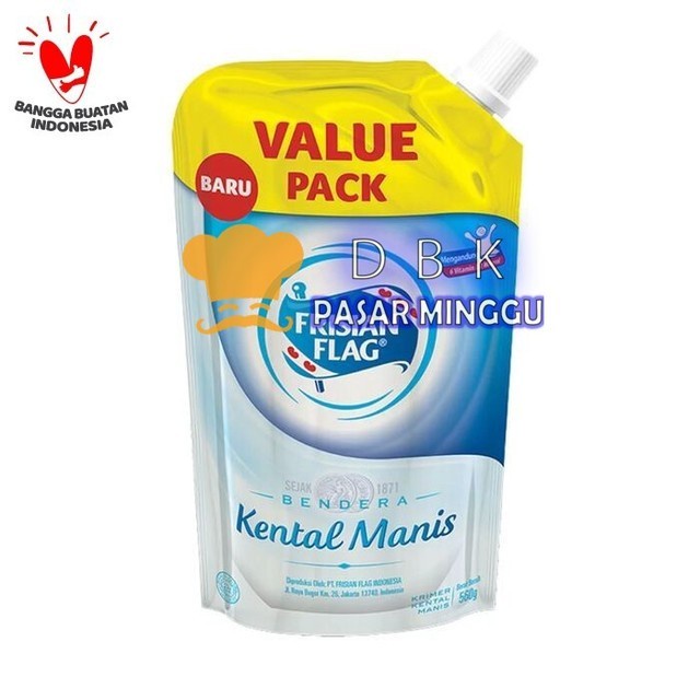 

Frisian Flag 560gr Bendera biru pouch susu kental manis