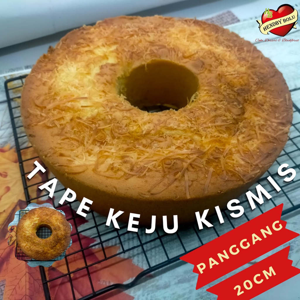 

Bolu Tape Kismis Susu Keju Panggang Premium Lembut (Uk 22cm)