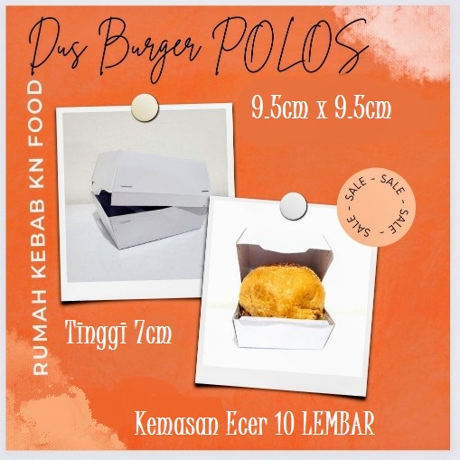 

Box Burger Polos Ecer 10 lembar / Kemasan Burger Standar 10Lembar Satuan