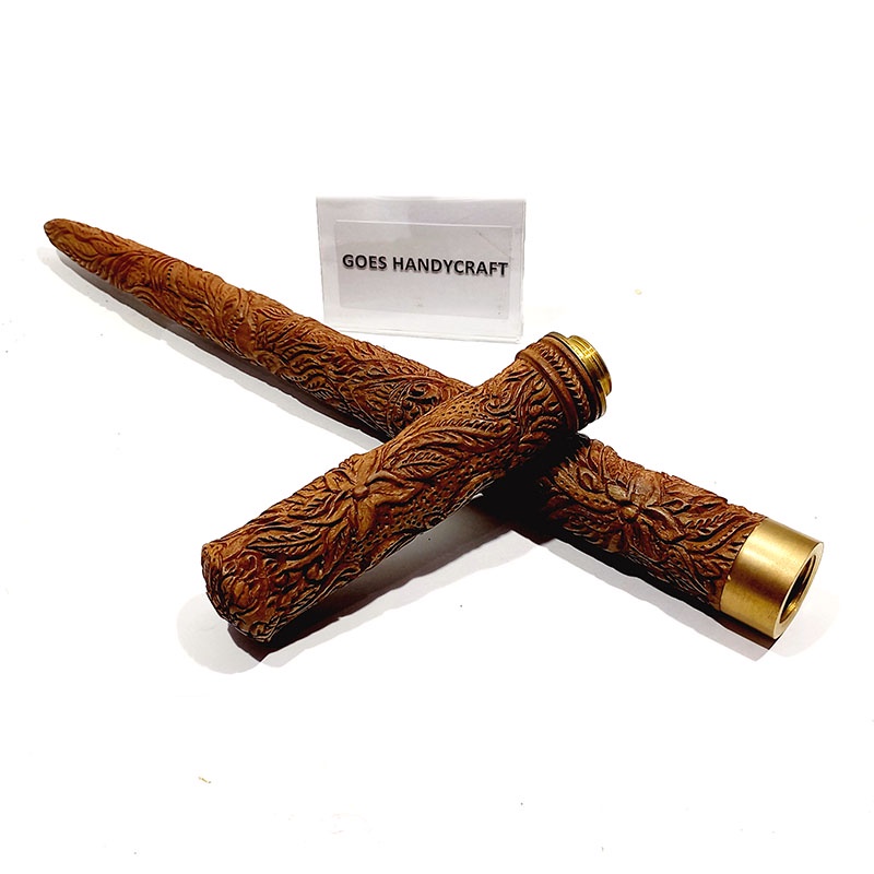 Tongkat komando UKIR kerangka tumbak pisau dll kayu BIDARA ARAB Langka ORIGINAL Panjang 60 CM