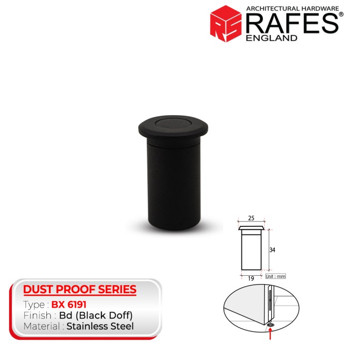 Grendel Dust Proof / Lubang Grendel Rafes Stainless Steel 304