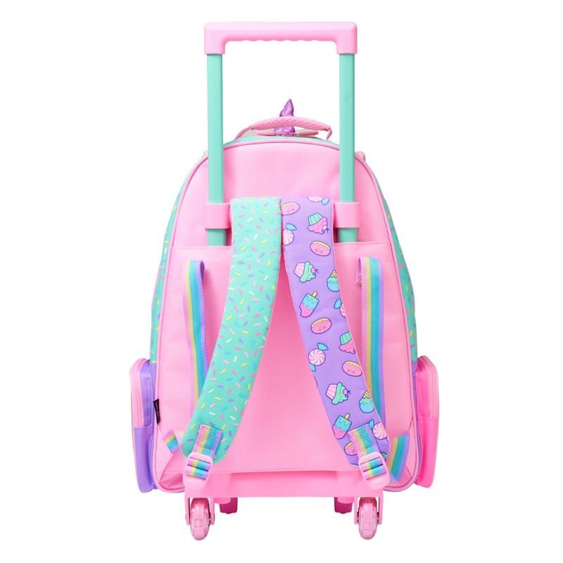 Tas SMIGGLE trolley ransel koper anak TK SD SMP boy girl dino best budz with light up wheels