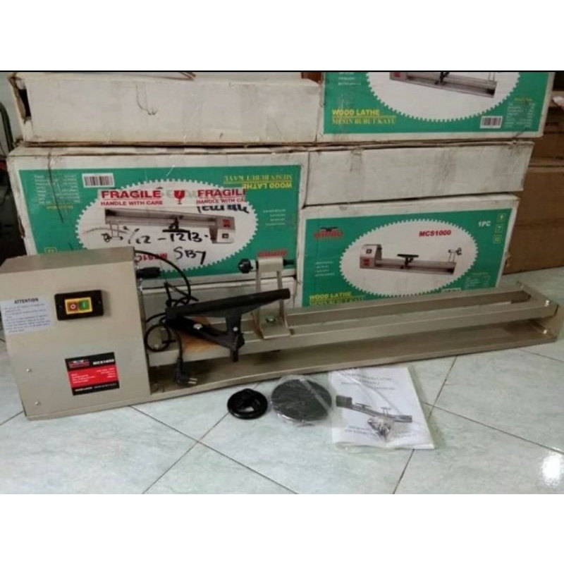 Mesin Bubut WIPRO 350W Mesin Pahat Ukir Kayu 1000mm Rotary Wood Lathe Machine