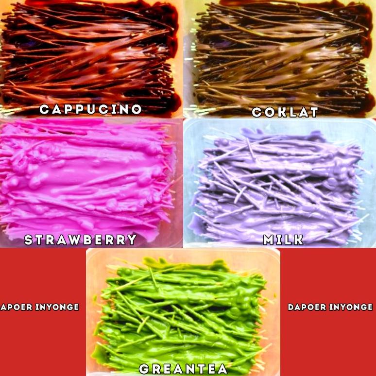 

10.10 Terlaris Mie lidi Ijuk manis Aneka toping premium kemasan Box 500ml