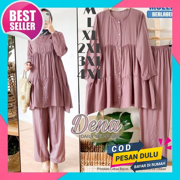 One Set Kurnia H Crinkle Premium | One Set Crinkle Wanita Kekinian 2022 One Set Terbaru 2022 Kekinia