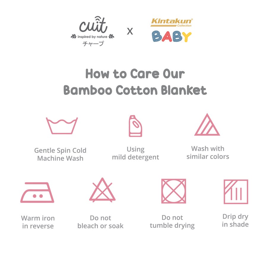 CUIT X KINTAKUN Selimut Bayi Super Sensitive Bamboo Cotton 110 x 110cm