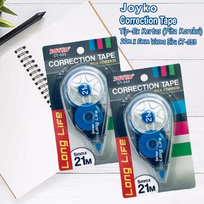 

Joyko / Correction Tape / Tip-Ex Kertas / 21m CT-533 (Biru)