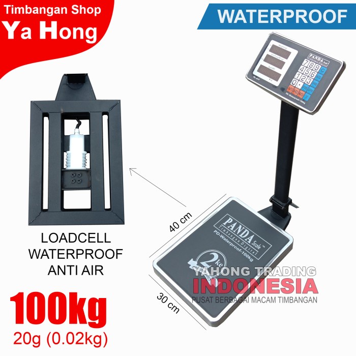 Timbangan Timbangan Duduk Digital Panda Scale 100Kg Waterproof Anti Air