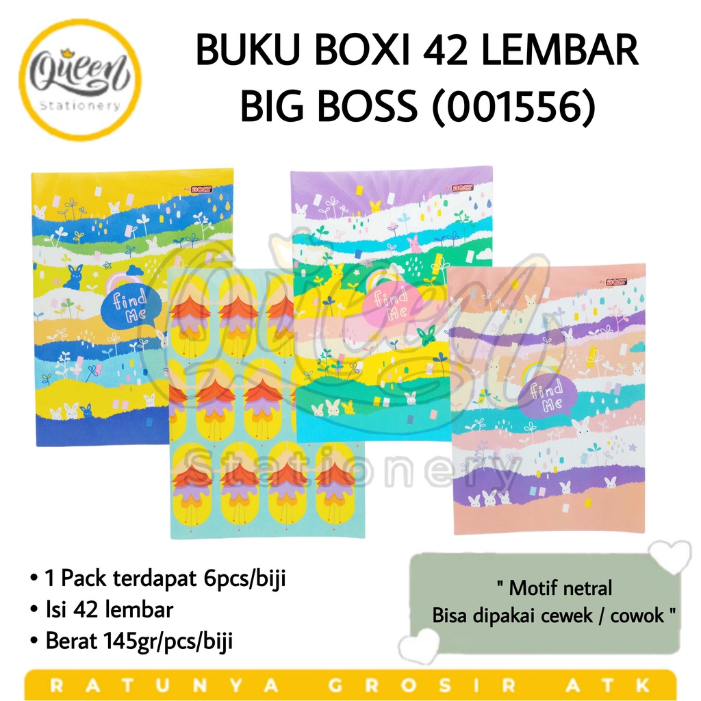 

1 PCS BUKU BOXI 42 LEMBAR BIG BOSS NOTEBOOK BUKU CATATAN SEKOLAH (001556)