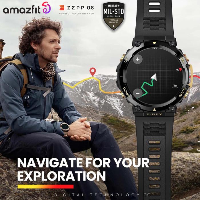 Jam Tangan Amazfit T-REX Smartwatch GPS Military STD smart watch T rex