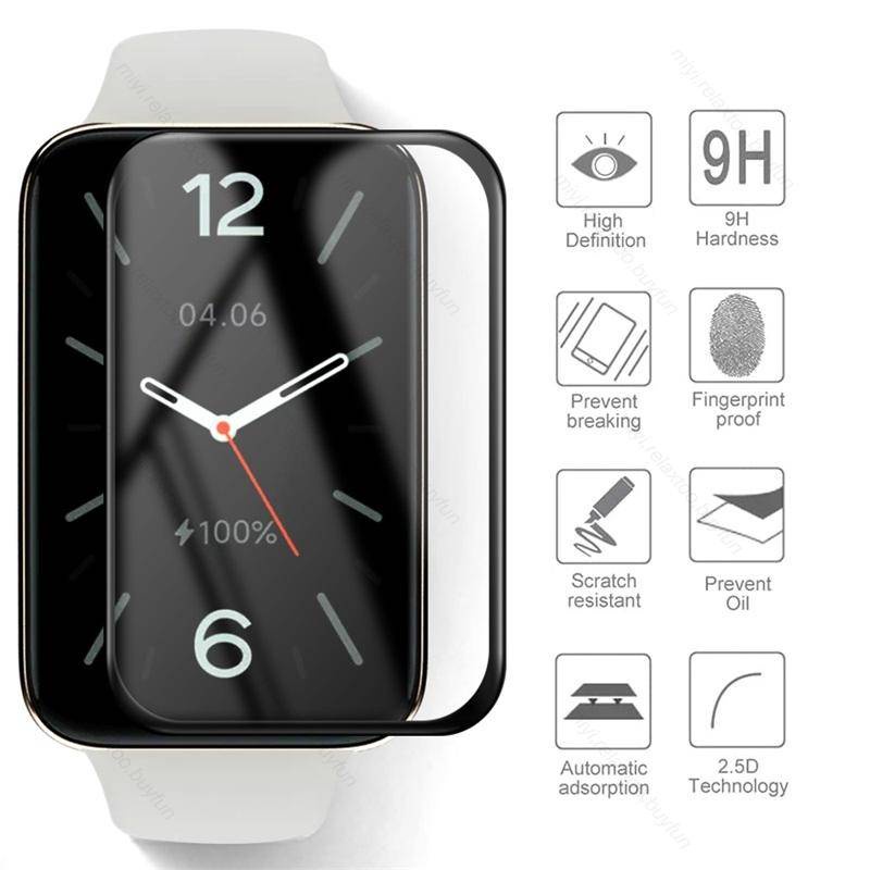 1-3pcs 9D soft Glass Untuk Xiaomi Mi Band 7pro Film Pelindung Layar Xiaomi Mi Band6 5 4my Smart Band7 Pro MiBand7pro Smart Watch