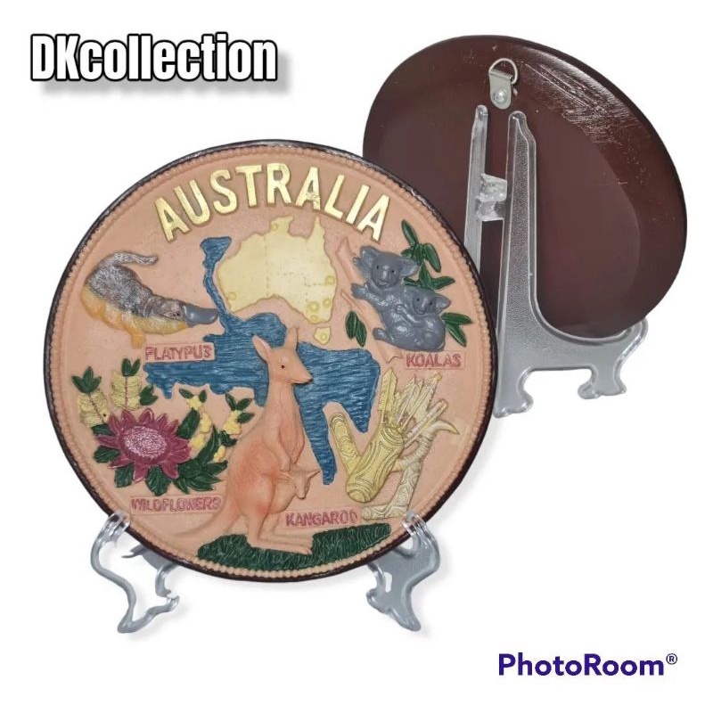 Hiasan dinding australia pajangan meja piring australia sidney souvenir ausi