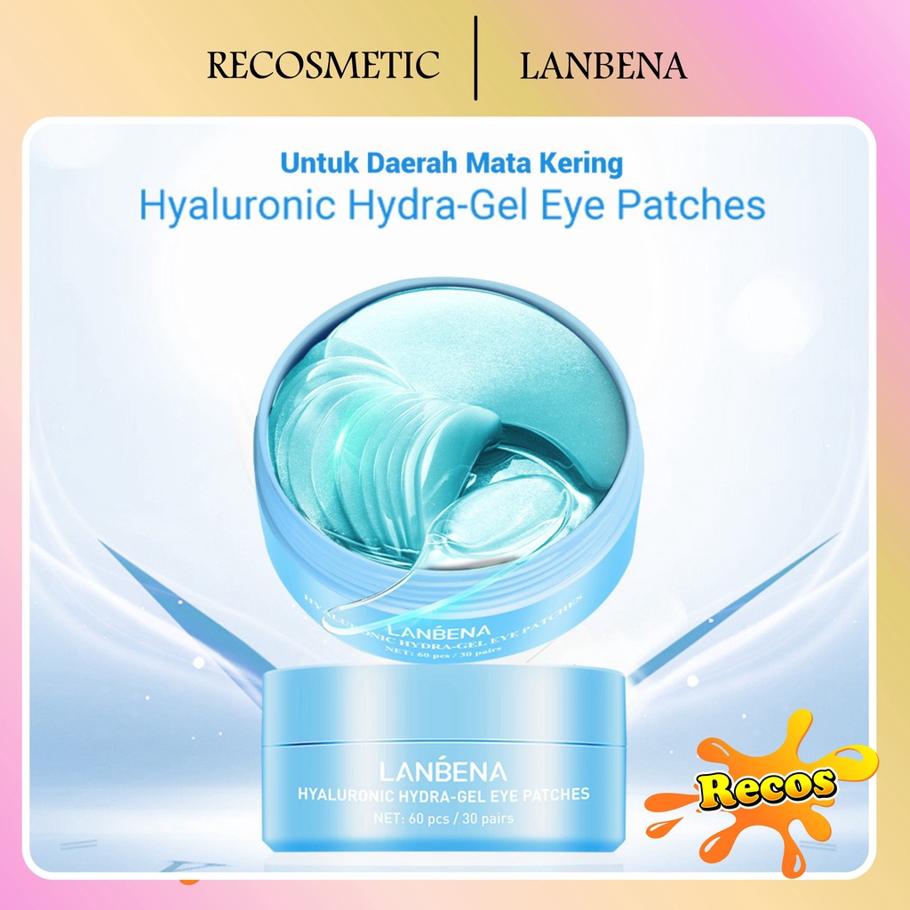 LANBENA Hyaluronic Acid Hydra-gel Eye Mask/Patches - Melembabkan (60 pcs)[BPOM]