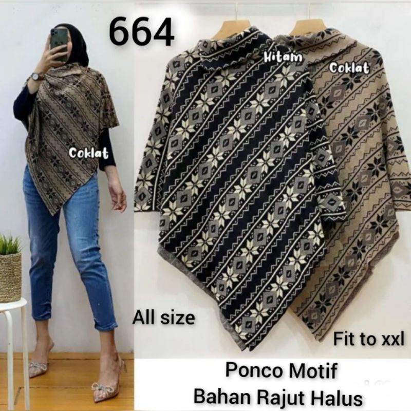 Ponco outer mantel rajut import(adem.tebal) all size fit to m-7L