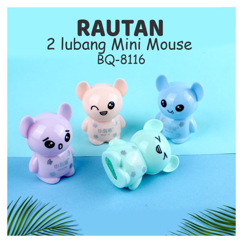 

Rautan 2 Lubang Fancy Mini Mouse / Rautan Mini Mouse 2 Lubang BQ-8116