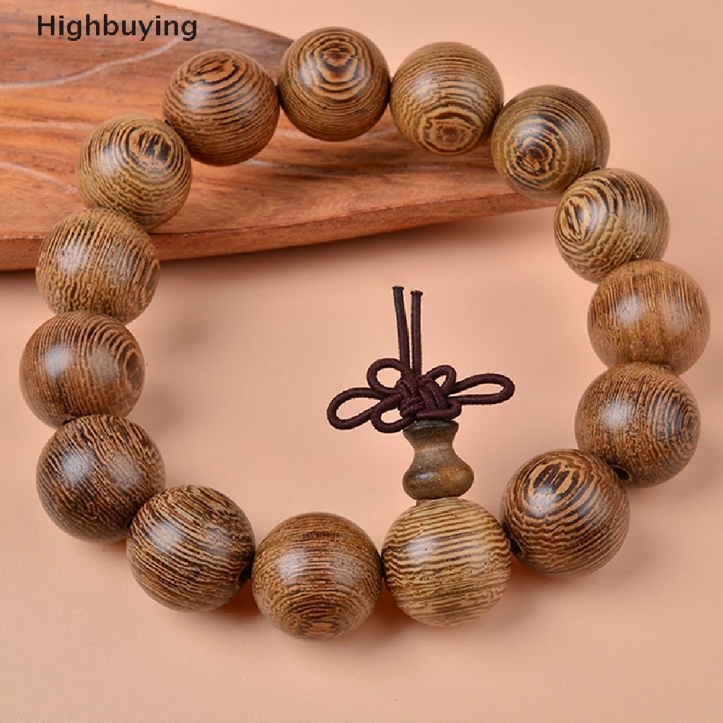 Hbid 15mm Kayu Tibet Budha Buddha Tasbih Gelang Mala Bangle Wristband Glory