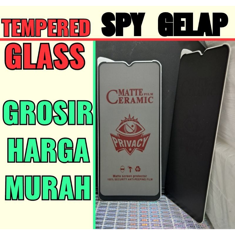 Tempered Glass Ceramic Matte Privacy Spy Vivo Y02 Vivo Y02S