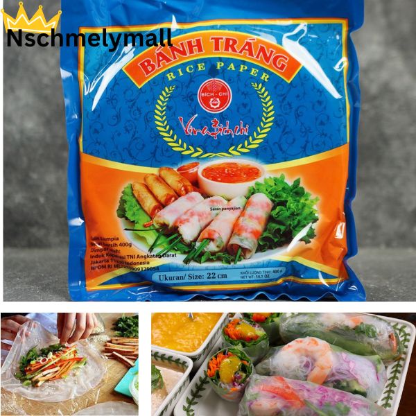 

COD / Rice Paper 5 lembar / Banh Trang High Quality Rice Paper 22cm / Kulit Lumpia Vietnam Rice Paper / rice roll spring roll / Salad Wrap