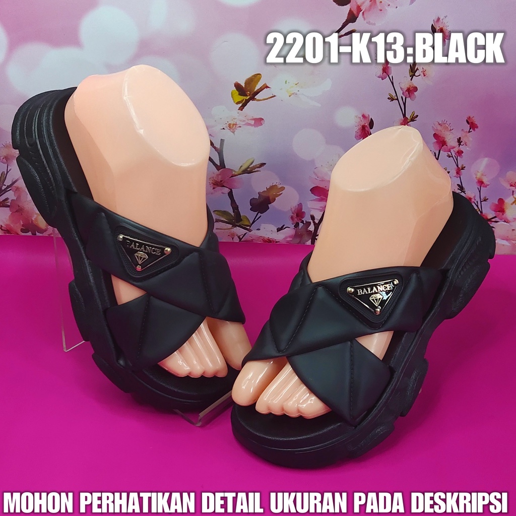 Sandal Tali ala Korea  2201 K13 Wedges jelly SDLWW