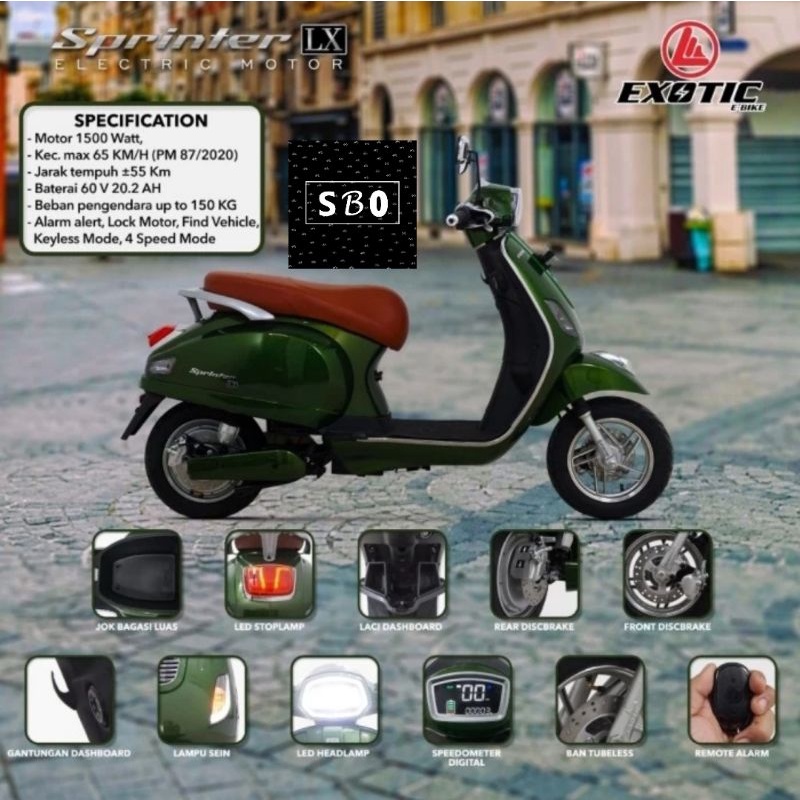 Sepeda Motor Listrik Exotic Sprinter LX