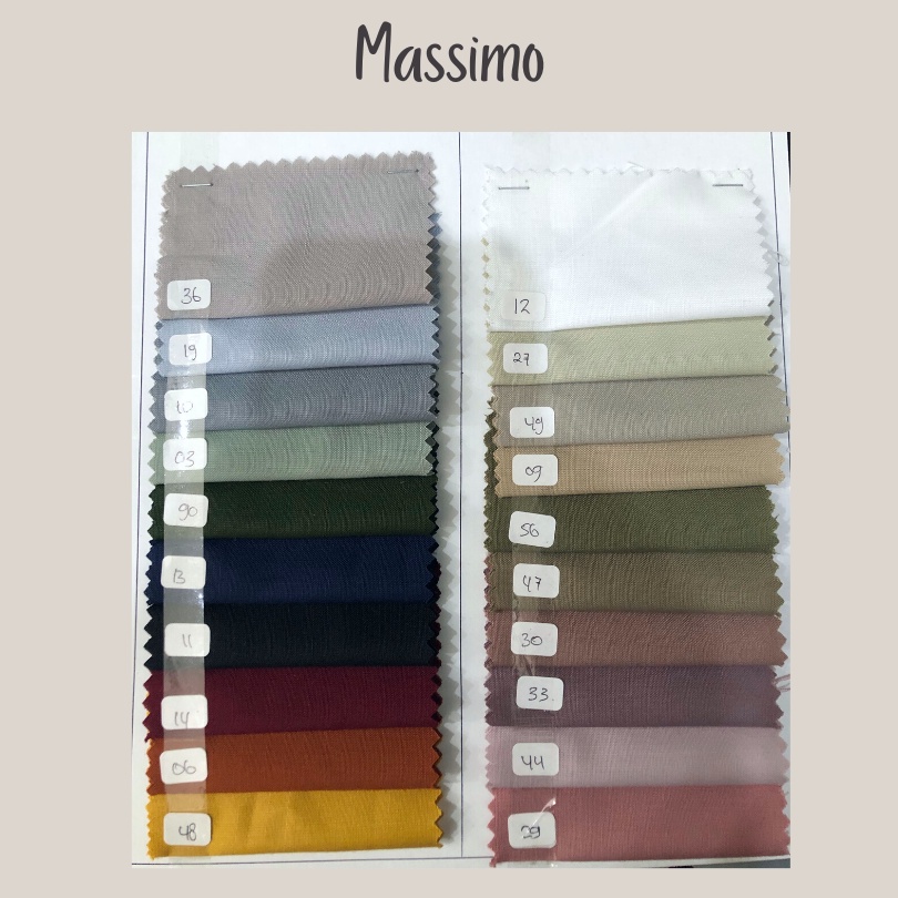 Katalog Warna kain Toyobo Twill Massimo