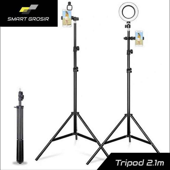 Tripod HP 3121 Panjang 2 Meter Stand Kamera Lampu Tripot Handphone 2.1
