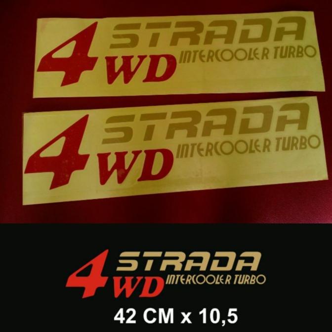 Stiker Sticker STRADA 4wd Intercooler Turbo Mitsubishi Triton L200