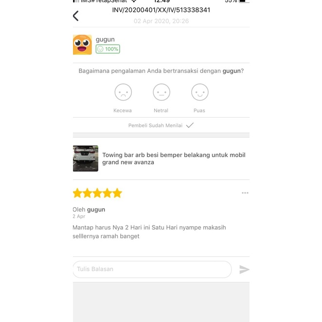 Towing Bar Arb Besi Bemper Belakang Untuk Mobil Grand New Avanza