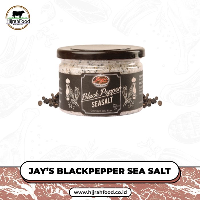 

Jay's Garlic Sea Salt / Black Pepper Sea Salt / Garam Laut - Black Pepper