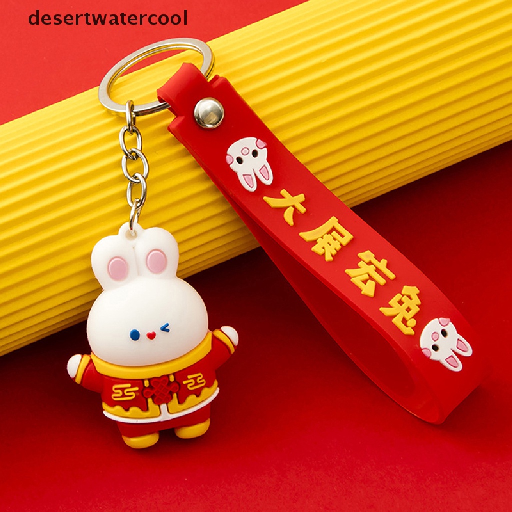 Deid Gantungan Kunci Tahun Baru2023Kunci Kelinci Lucu Bunny Hanging Aksesoris Dekorasi Zodiak Cina Hewan Key Chain Martijn