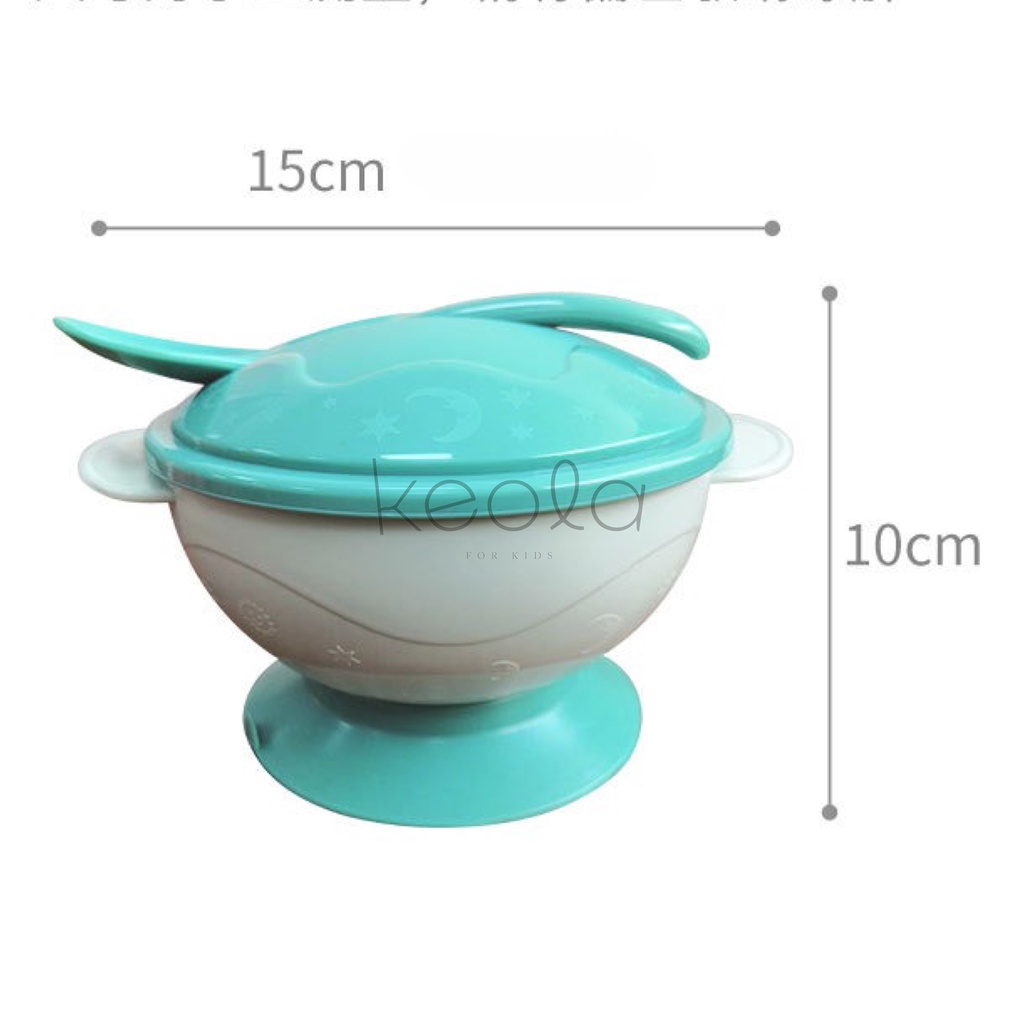 T24 - Keola Set Mangkok Suction Mpasi Anak Bayi | Suction Bowl Anak | Mangkok Anti Slip