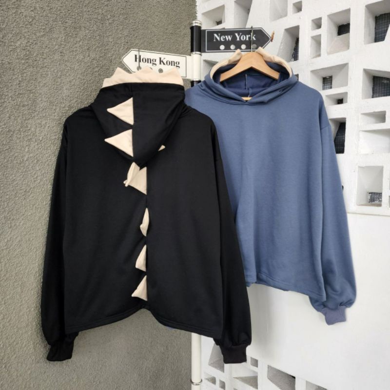 (2pcs/1pcs) sweeter couple pasangan/DINOS THORN HOODIE | JACKET unisex MODEL HOODIE DURI  ( )