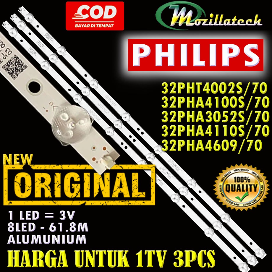 BACKLIGHT PHILIPS 32PHA4100S 32PHA3052S 32PHA4110S 32PHA4609/70 32PHA4100S/70 32PHA3052S/70 32PHA4110S/70 32PHA4609/70 32 8LED 8 KANCING