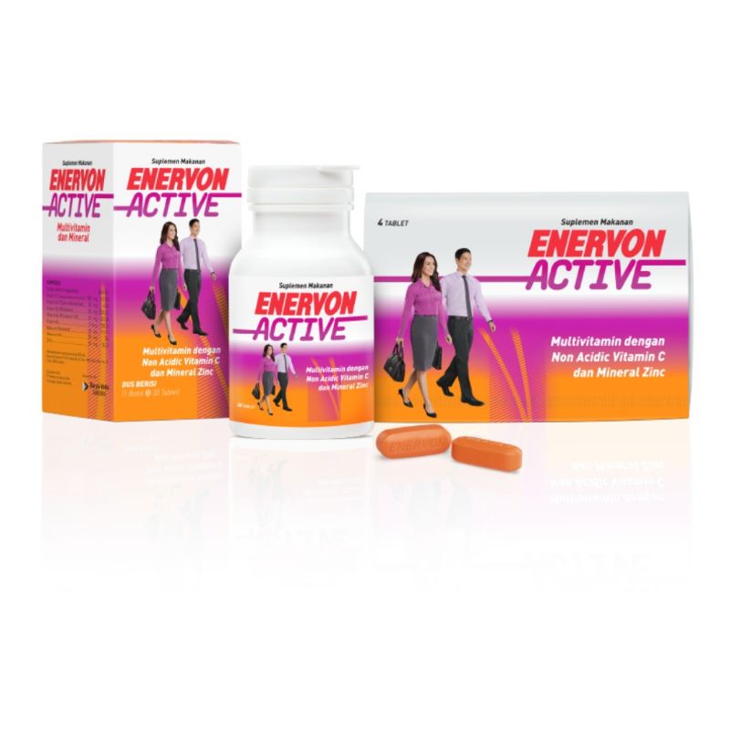 Enervon Active Multivitamin dan Mineral Botol Isi 30 Tablet