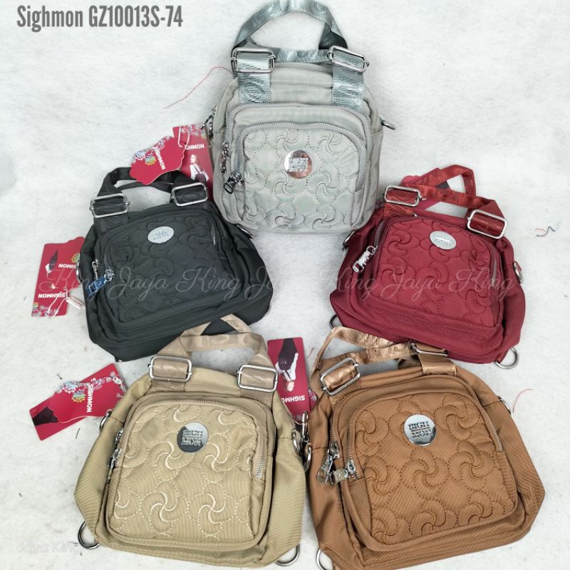 3in1 SIGHMON Tas Ransel Wanita Selempang Jinjing Import Ukuran Kecil