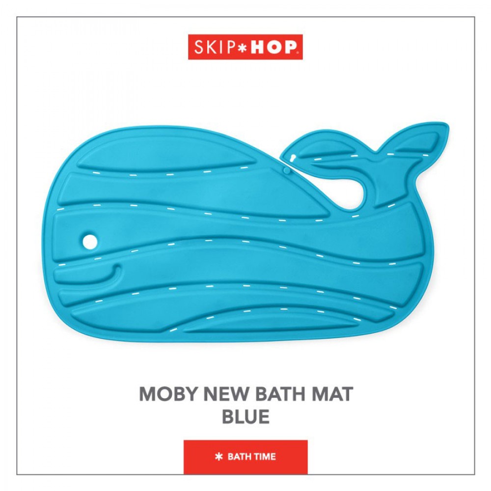 Skip Hop Moby Bath Mat / Alas Kamar Mandi Anti Licin - Blue Whale