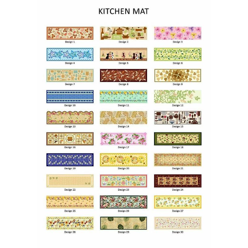 Keset Runner motif shabby Keset dapur keset panjang size 50x240