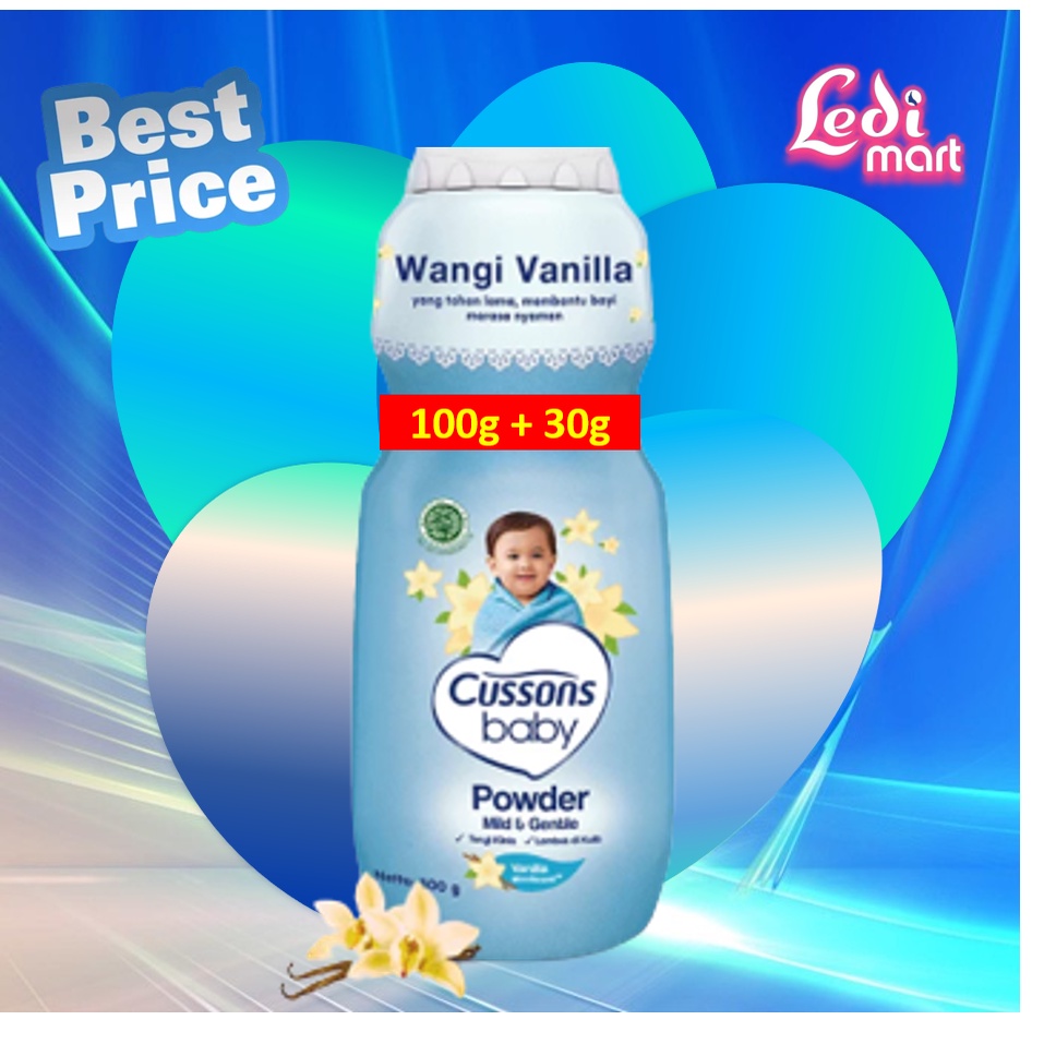 ORIGINAL Cussons Baby Powder 100gr + 30gr  75gr + 25gr BPOM / Bedak Bayi Cusson / LEDI MART