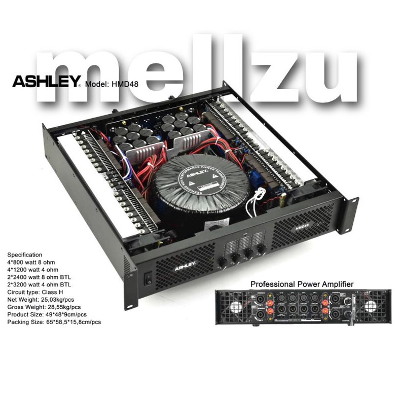 Power Ashley HMD 48 Amplifier Ashley HMD48 4 Channel