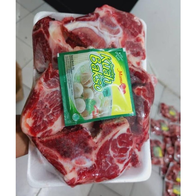 Daging sapi Frozen 1kg, Rendang, semur, tulang iga gondrong (MUI halal) (instan sameday Gojek)