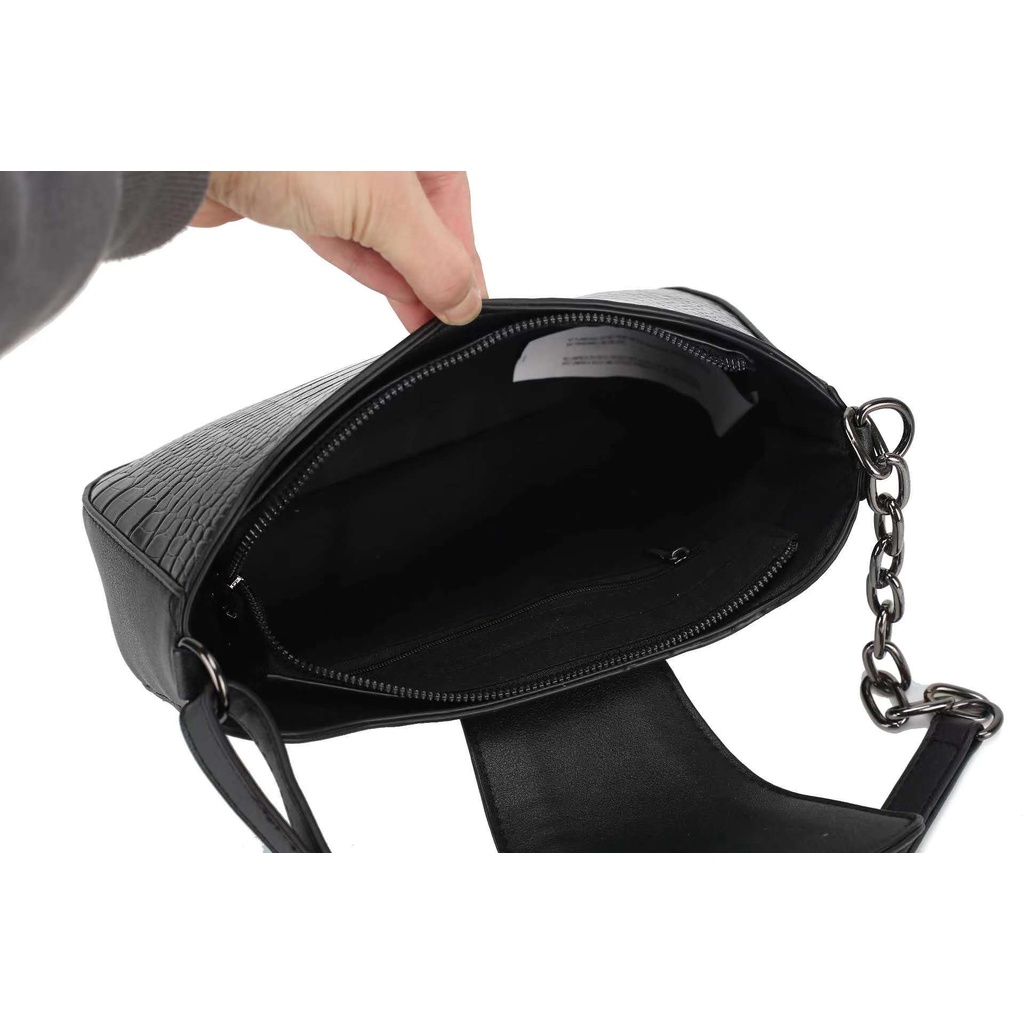 Tas Bahu Wanita Croco Medium Tali Kombinasi Rantai Resleting Flap Magnet new fashion woman bags #216