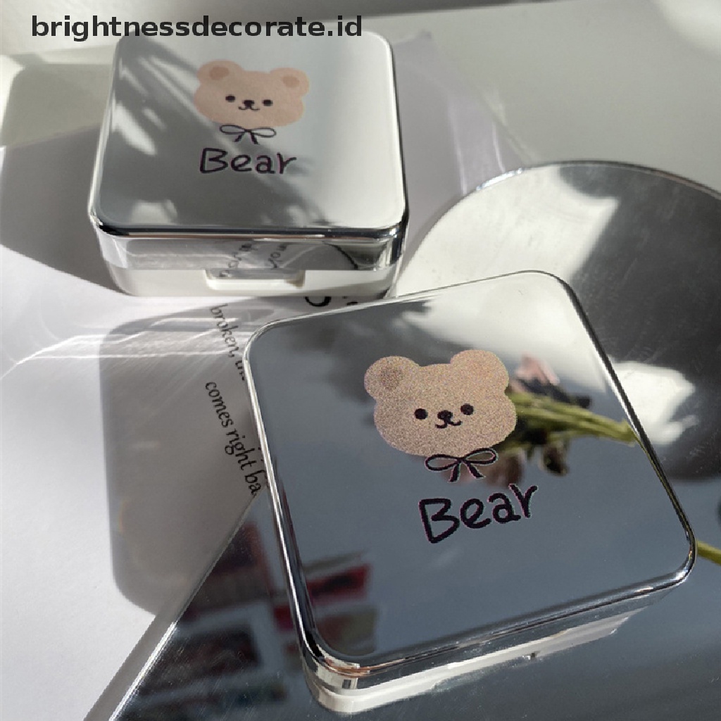 [Birth] Silver Bear Tempat Kontak Lensa Kotak Air Portable Contact Lens Companion Box [ID]