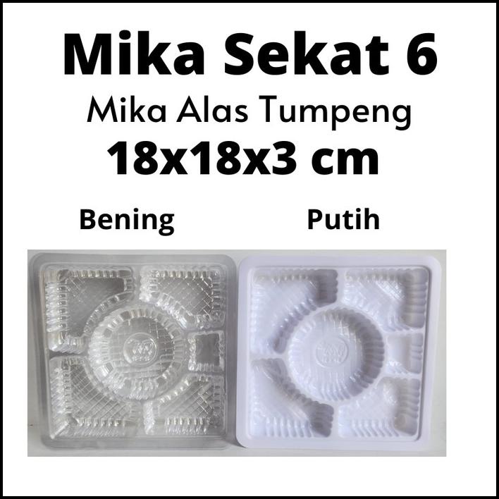 Mika Sekat 6 Buat Dus Nasi Kotak 18X18 I Mika Tumpeng 6 Sekat @50 Pcs