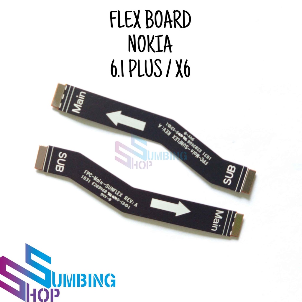 Flexible Ui Board Nokia X6 6.1 Plus TA1099 TA1103 Fleksibel Penghubung Mesin Konektor Charger