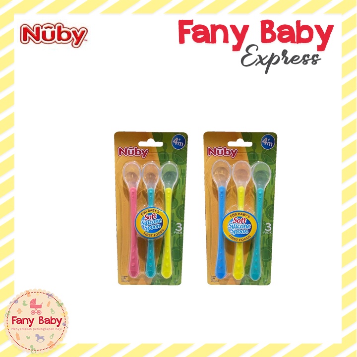 NUBY 3PK SILICONE WEANING SPOON