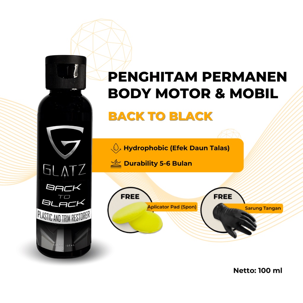 Penghitam Motor Permanen Black Magic GLATZ Back To Black