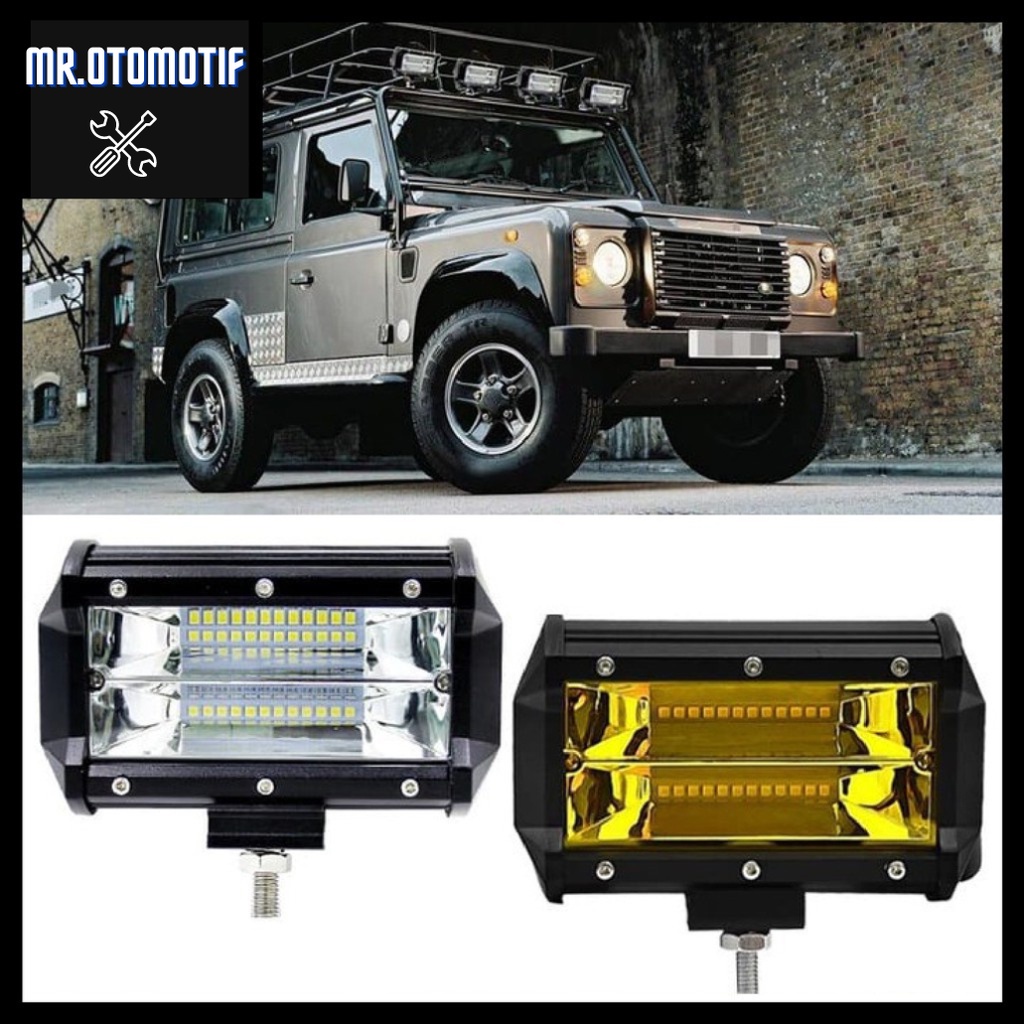 LAMPU TEMBAK SOROT LED BAR CREE CWL 72W 24 MATA 2 SUSUN LED MOBIL MOTOR - lampu led motor super tera