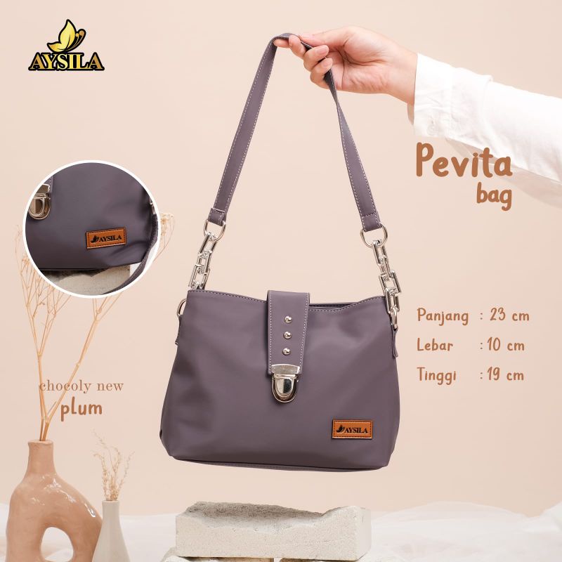 PEVITA BAG BY AYSILA BAHAN CHOCOLY ANTI AIR WATERPROOF PREMIUM TAS SELEMPANG