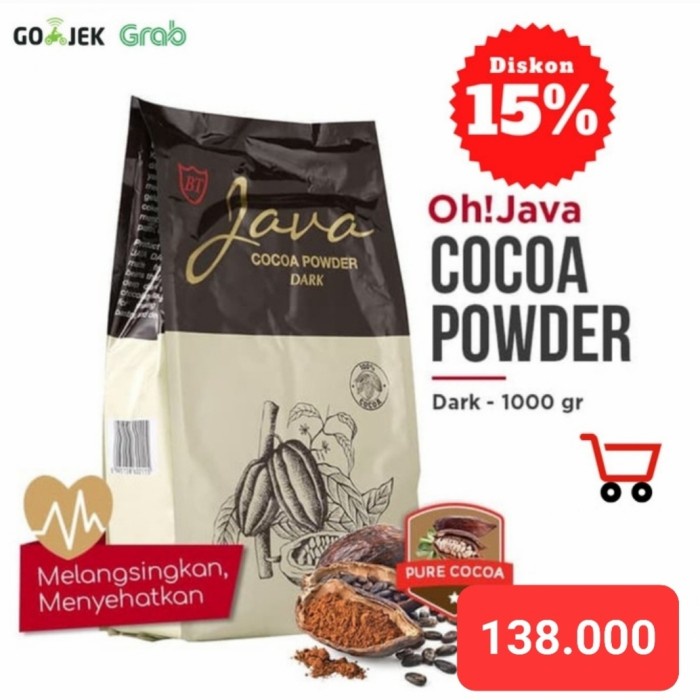 

Oh!Java Dark Cocoa Powder 1000G Dark Chocolate Asli (Bukan Repack)