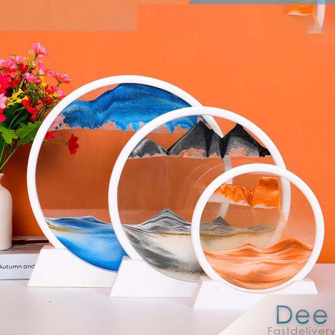 Moving Sandscape - Moving Sand Painting Art Picture - Round Frame